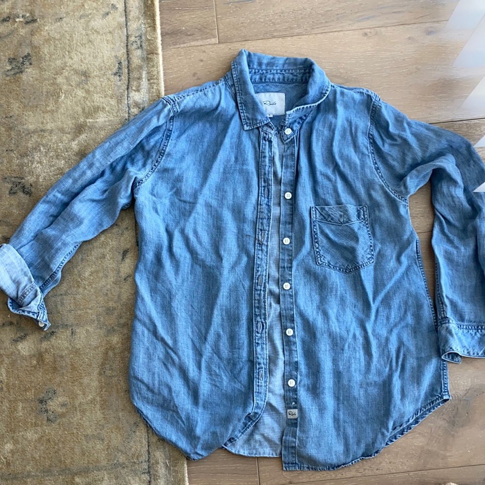 Rails Button Down Chambray Top - image 1